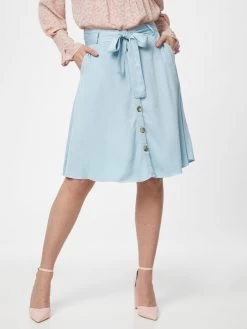 Vila Midi Rokken Rok Fanza Dames Lichtblauw -Vila 54f95c67125dc0a13d31d349c879258f