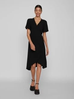 Vila Mini Jurken Jurk Dames Zwart -Vila 55e3a1e53b58b7e1b248cde8f036edb7