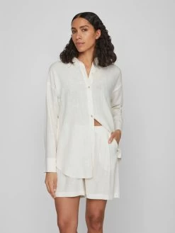 Vila Overhemden Blouse Dames Beige -Vila 568e43526e796b9585c6d76ab5045ace