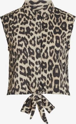 Vila Blouse Tops Blouse Dames Beige / Zwart