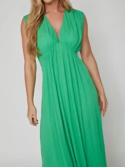 Vila Maxi Jurken Jurk Dames Groen -Vila 577c584cf25075805439db387ffb6e75
