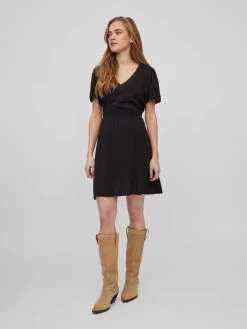 Vila Zomerjurken Zomerjurk TRINE Dames Zwart -Vila 5781a719ff84e2b7aed496573f1aff00