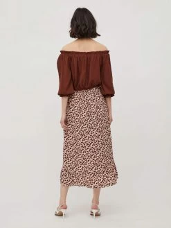 Vila Midi Rokken Rok Dames Bruin -Vila 57bf0fb2f9f9f969b5147c28cf03fdf1