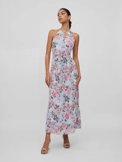 Vila Zomerjurken Zomerjurk JULIETTE Dames Lichtblauw -Vila 585e2464c8d627f899bd14cac66ebb52