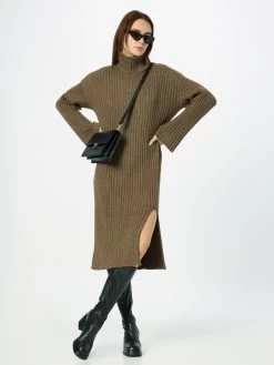 Vila Gebreide Jurken Gebreide Jurk Dames Olijfgroen -Vila 5868d554884708ffcdf9be5c909c7f0b