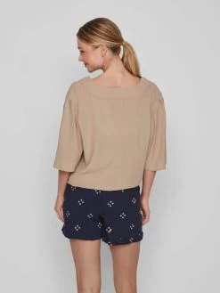 Vila T-shirts Shirt Dames Bruin -Vila 5a89d7bfe0065e108e6fb0532e5ccbc3