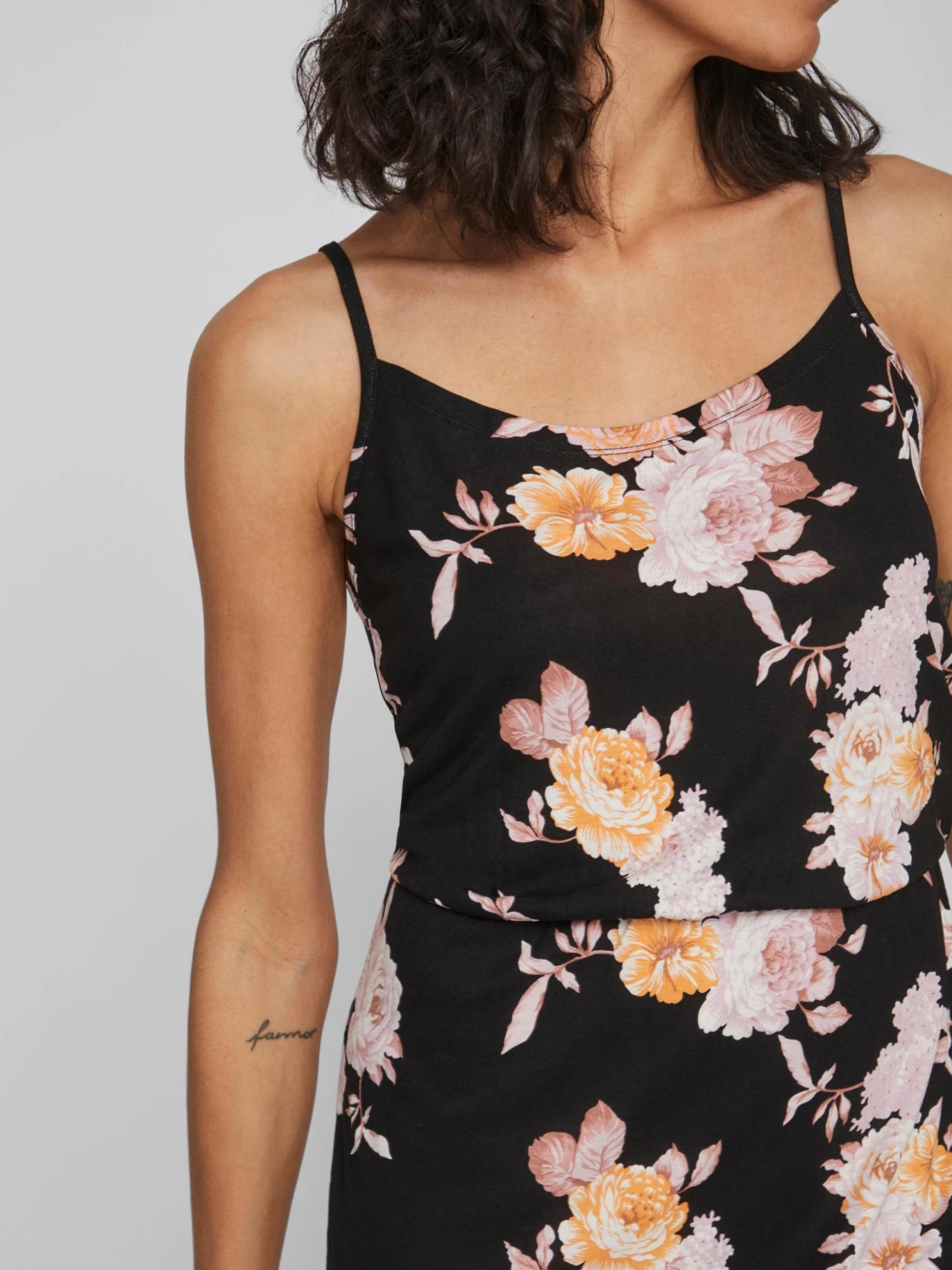 Jerseyjurken Jurk KAMI Dames Zwart 9 Jerseyjurken Jurk KAMI Dames Zwart - Afbeelding 7