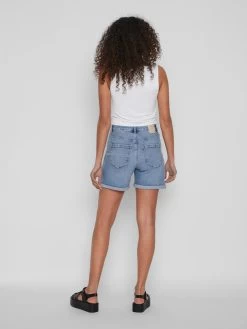 Vila Denim Shorts Regular Jeans Jo Dames Blauw -Vila 5cda9d04b1fcb99eb9d11f01af9118d9