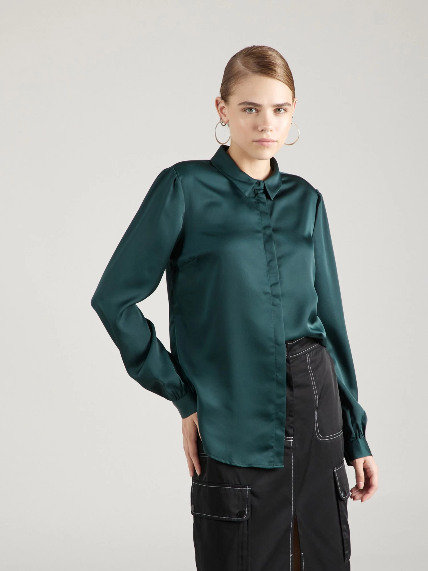 Vila Overhemden Blouse Dames Smaragd 4 Vila Overhemden Blouse Dames Smaragd - Afbeelding 2