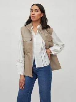 Vila Bodywarmers Bodywarmer Kila Dames Greige -Vila 5dc911ab6ddcf6f67ab9e12d3b772efa