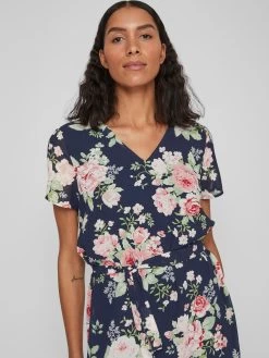 Vila Mini Jurken Jurk MILINA Dames Navy -Vila 5e6a1eb7f3992e993bf9839355fd0602