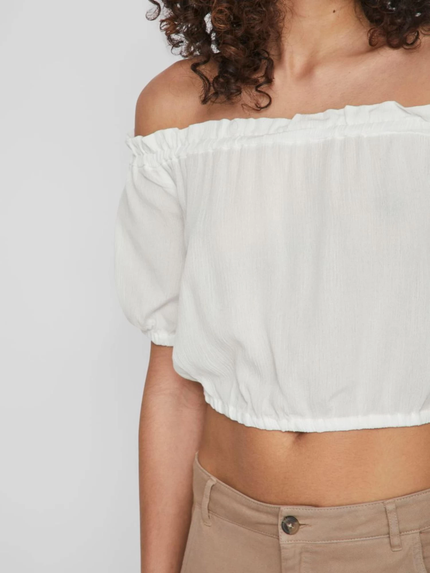 Vila Crop Tops Top Dames Wit 9 Vila Crop Tops Top Dames Wit - Afbeelding 7