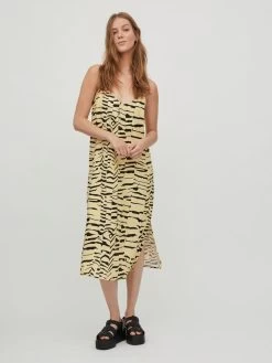 Vila Midi Jurken Jurk ALINIA Dames Pasteelgeel 12 Vila Midi Jurken Jurk ALINIA Dames Pasteelgeel -Vila 5ec2398dec4f2d756a3faa477e3badcf