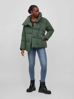 Vila Winterjassen Winterjas Dames Groen -Vila 5f69f6acf893bc8bc095d9ca76ad7798
