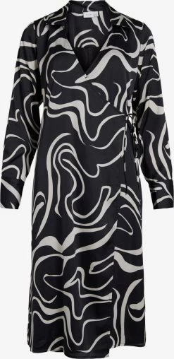 Vila Midi Jurken Jurk Julie Dames Zwart