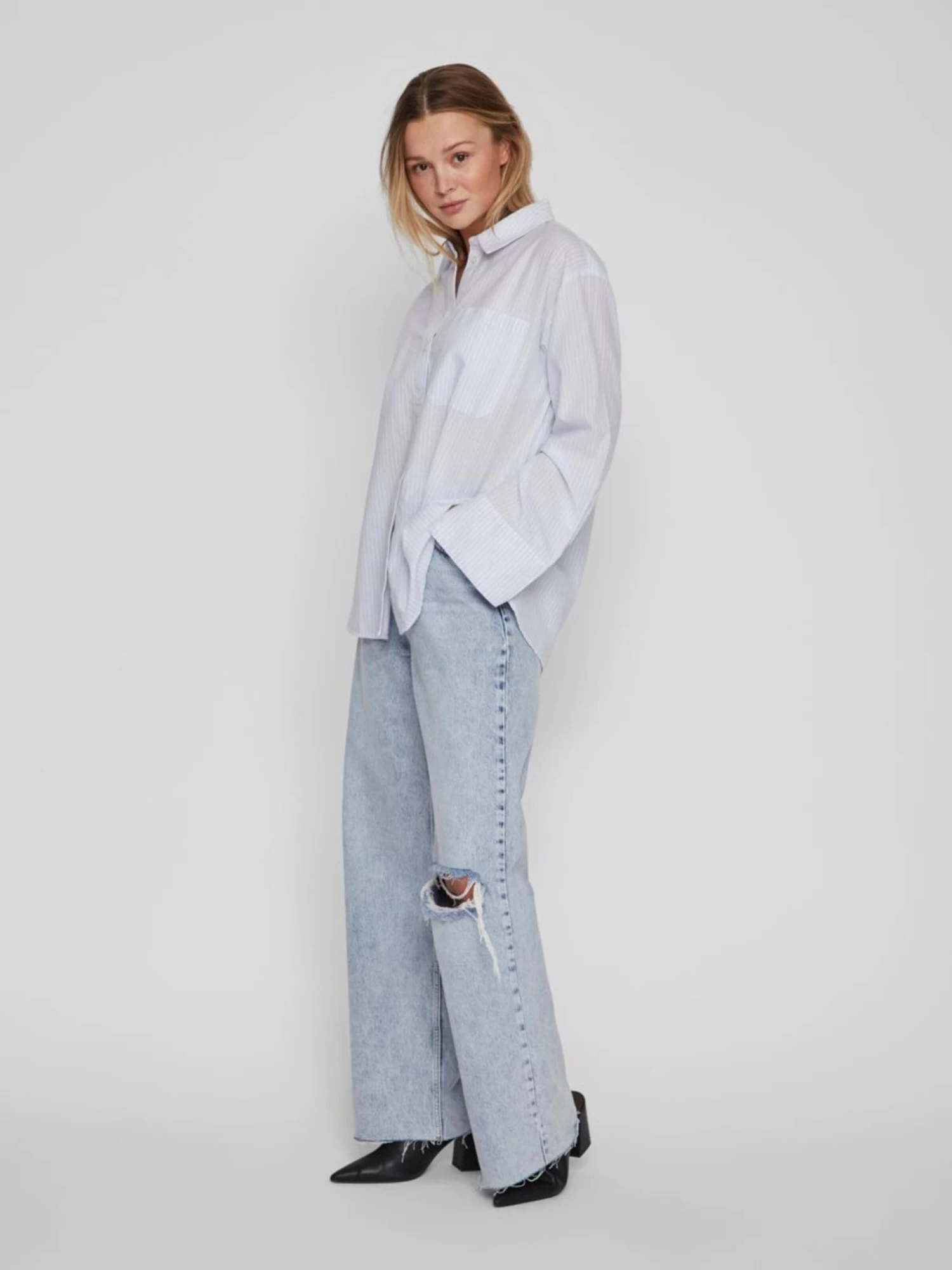 Vila Overhemden Blouse Dames Hemelsblauw 7 Vila Overhemden Blouse Dames Hemelsblauw - Afbeelding 5