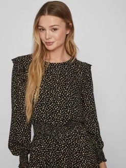 Vila Blouses & Tunieken Blouse Dames Zwart -Vila 613377dbf2e948a09500435c9290a349