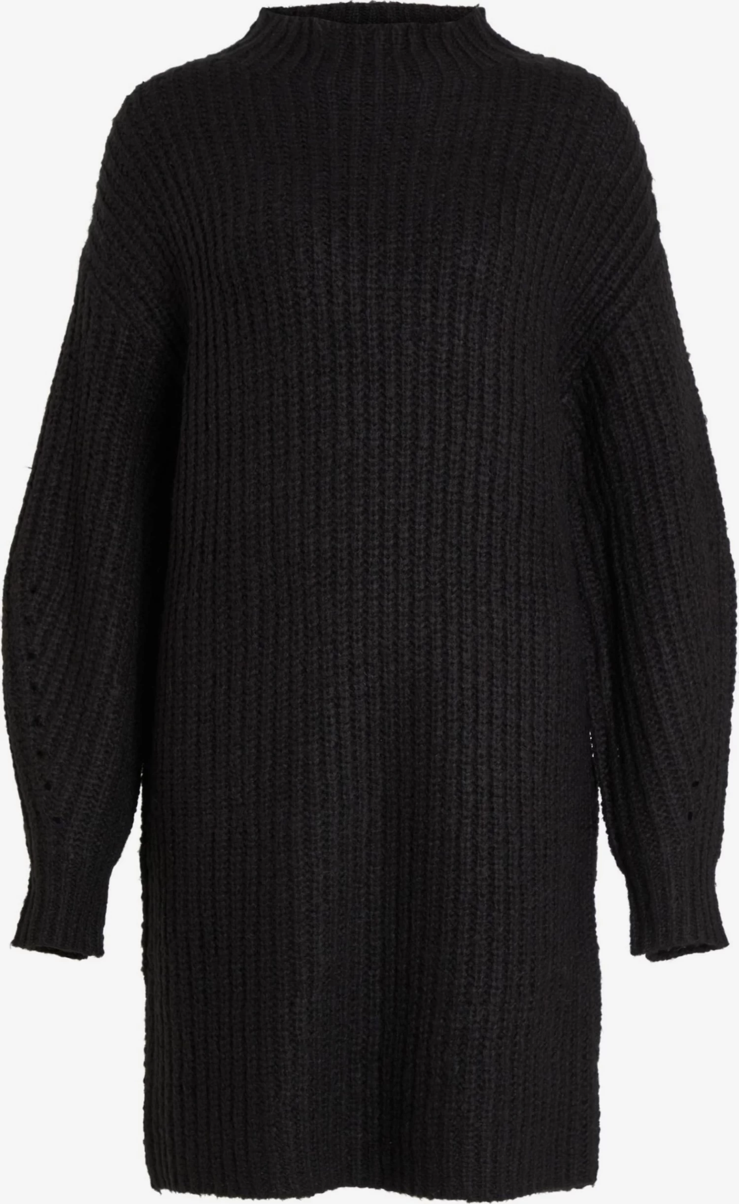 Vila Gebreide Jurken Gebreide Jurk Suba Dames Zwart 3 Vila Gebreide Jurken Gebreide Jurk Suba Dames Zwart