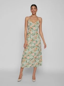 Vila Midi Jurken Jurk Tanja Dames Pastelgroen -Vila 626192682677935224c662d1d2929bcf