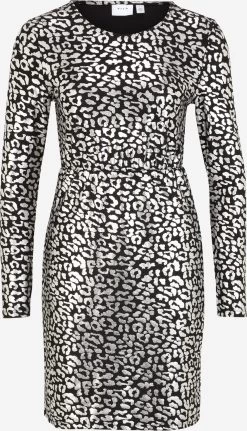 Vila Mini Jurken Jurk Dames Zwart / Zilver