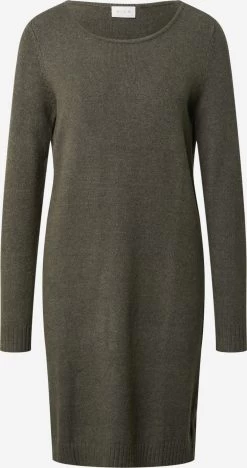 Vila Gebreide Jurken Gebreide Jurk Dames Kaki