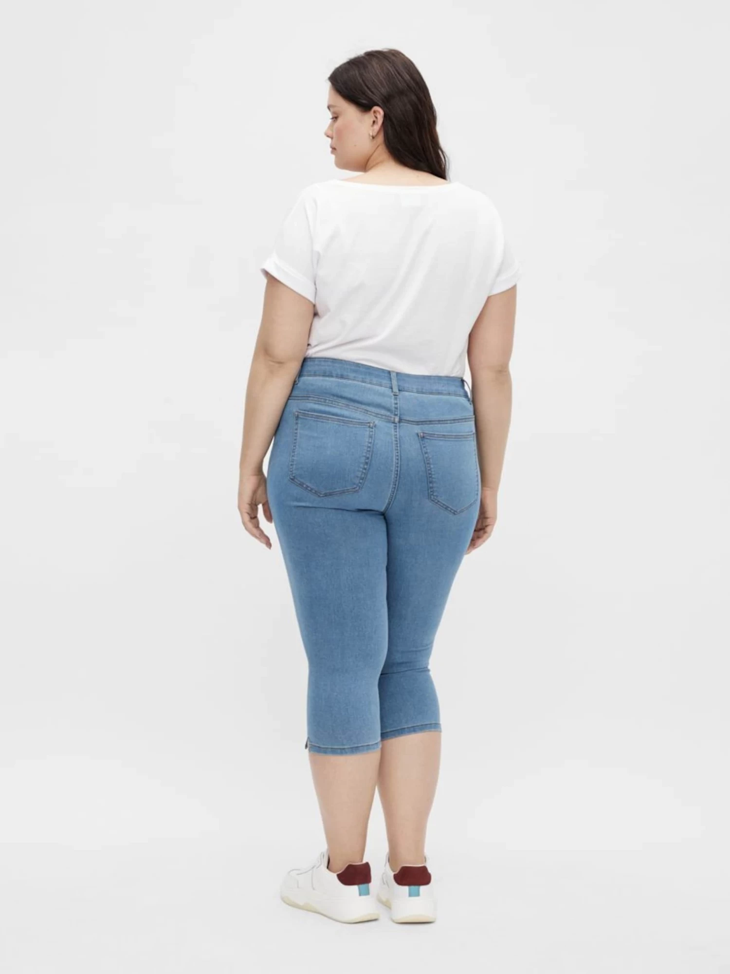 Denim Shorts Skinny Jeans Dames Blauw 6 Denim Shorts Skinny Jeans Dames Blauw - Afbeelding 4