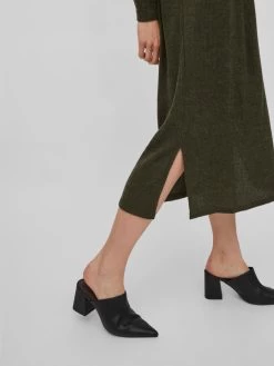 Vila Gebreide Jurken Gebreide Jurk Award Dames Donkergroen -Vila 63f186815c465fd8073a3b687f7e1d4c