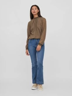 Vila Blouseshirts Blouse Dames Bruin 12 Vila Blouseshirts Blouse Dames Bruin -Vila 6453f2091fbfedfa5e950575c68bdff4