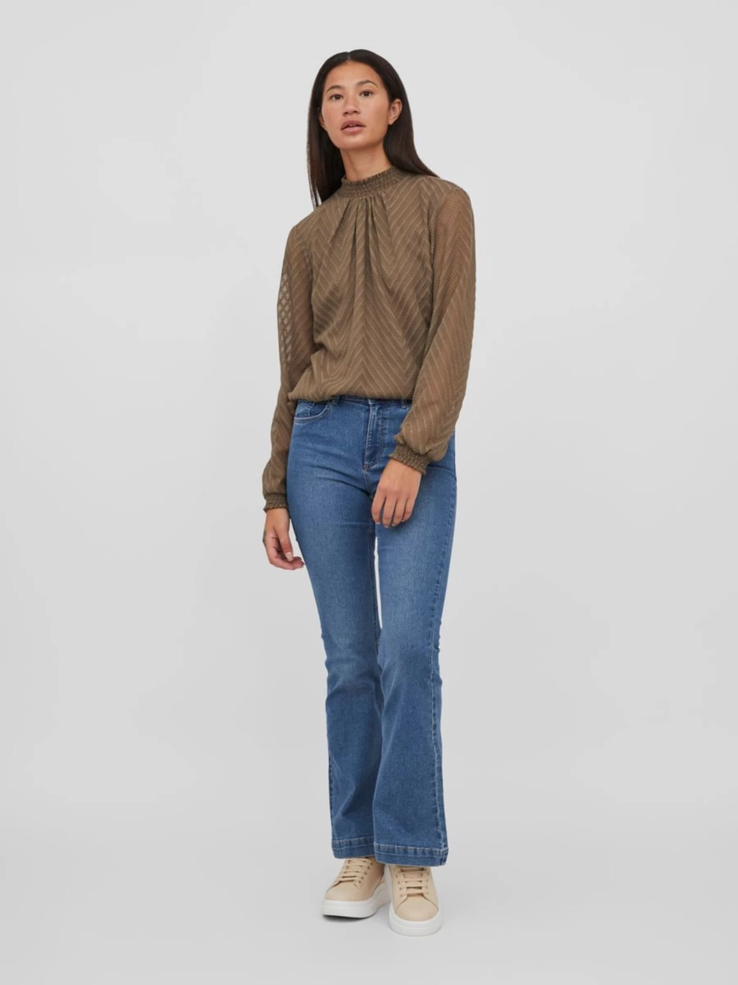 Vila Blouseshirts Blouse Dames Bruin 7 Vila Blouseshirts Blouse Dames Bruin - Afbeelding 5