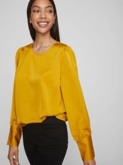 Vila Blouseshirts Blouse Dea Dames Goudgeel -Vila 6478f5c2f5e444251c60942a14b1f96e