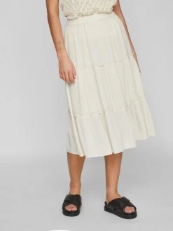 Vila Midi Rokken Rok Mesa Dames Ivoor -Vila 648b86206e8b84b01c7711b35dc3c916