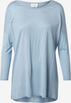 Vila Shirts Met 3/4 Mouw Shirt Scoop Dames Lichtblauw