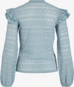 Vila Kanten Blouses Blouse Dames Lichtblauw -Vila 65f1cd550a8f27943e3ea202f9d5a95b