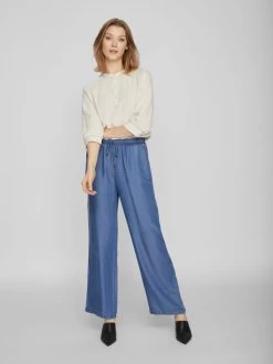 Vila Blouses Met Korte Mouw Blouse Dames Beige / Crème -Vila 66039f43ab7862095e41baf725d89350