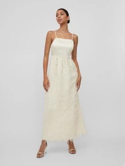 Vila Avondjurken Avondjurk Vella Dames Ecru -Vila 66f689ed2c498e29a31df0839a3ad18f