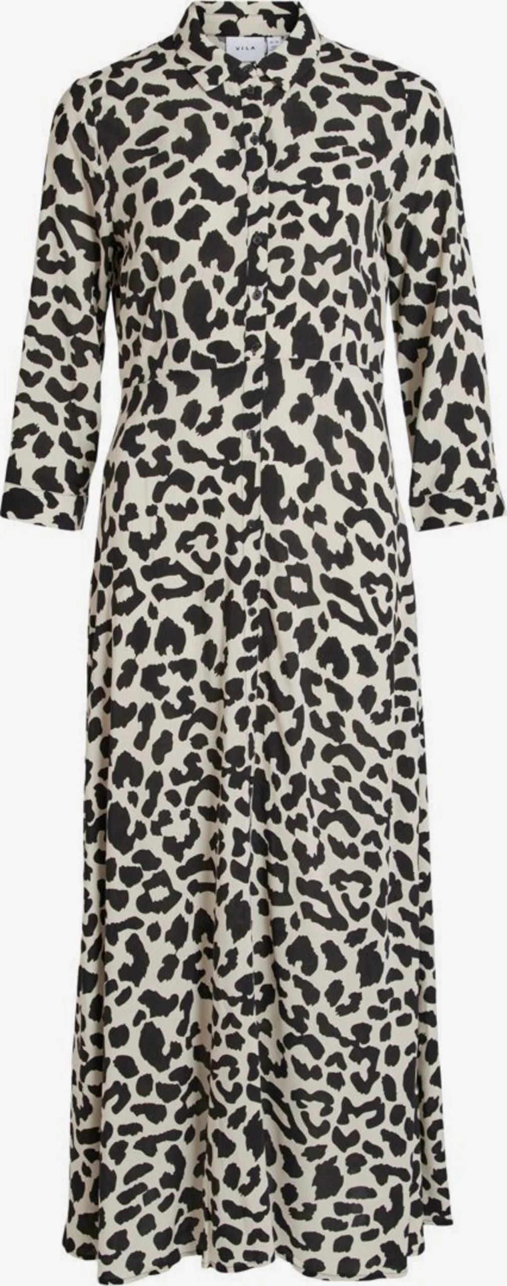 Vila Maxi Jurken Jurk Dames Beige / Zwart