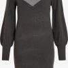 Vila Gebreide Jurken Gebreide Jurk Dames Antraciet / Lichtgrijs -Vila 69e80da02eec00de29dbfb9e811b4d86