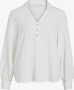 Vila Overhemden Blouse Dames Offwhite