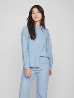 Vila Spijkerblouses Blouse Dames Lichtblauw -Vila 6cb06341150ec502e0e2537fdd7bb81f