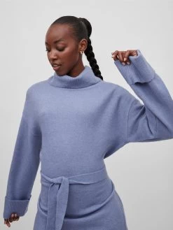 Vila Gebreide Jurken Gebreide Jurk Rolfie Dames Smoky Blue 14 Vila Gebreide Jurken Gebreide Jurk Rolfie Dames Smoky Blue -Vila 6dbdb29f4cabf48d29fd288399bc73ed