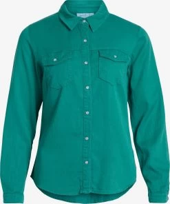 Vila Spijkerblouses Blouse BISTA Dames Groen
