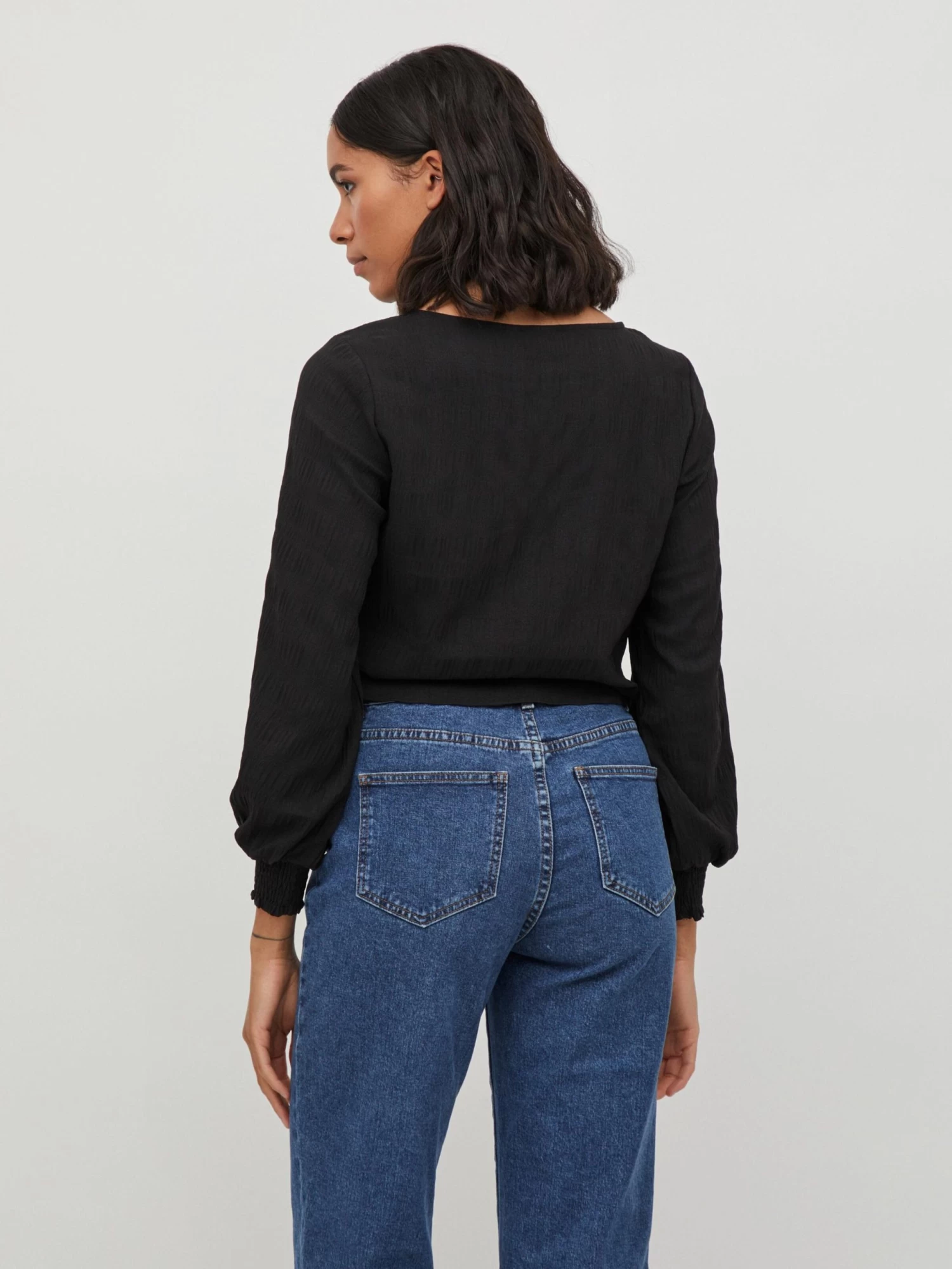 Vila Blouseshirts Blouse Dames Zwart 6 Vila Blouseshirts Blouse Dames Zwart - Afbeelding 4