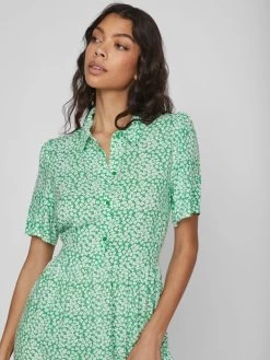 Vila Blousejurken Blousejurk Dames Groen -Vila 6f5c4a93ac85c965599e9f8ec16e9c51