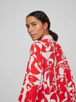 Vila Overhemden Blouse Kikki Dames Rood -Vila 6f9232bd9d94d76fdb634af20731c84f