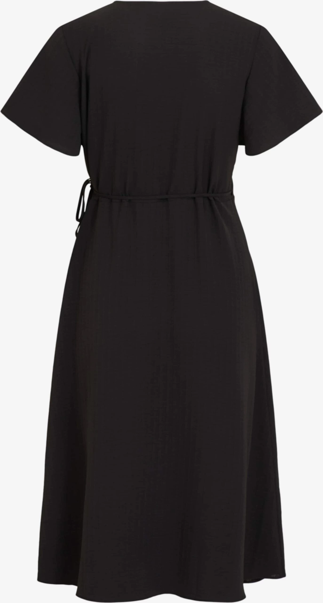 Vila Midi Jurken Jurk Dames Zwart 4 Vila Midi Jurken Jurk Dames Zwart - Afbeelding 2