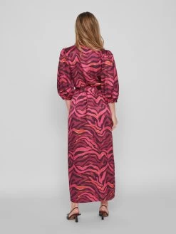 Vila Maxi Jurken Jurk Camila Dames Wijnrood -Vila 705b2bbdde5721b09b61243ef11d94da
