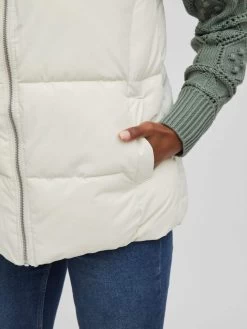 Vila Bodywarmers Bodywarmer Dames Beige -Vila 7089a9f078b7ab91e70d81f3a33faa51