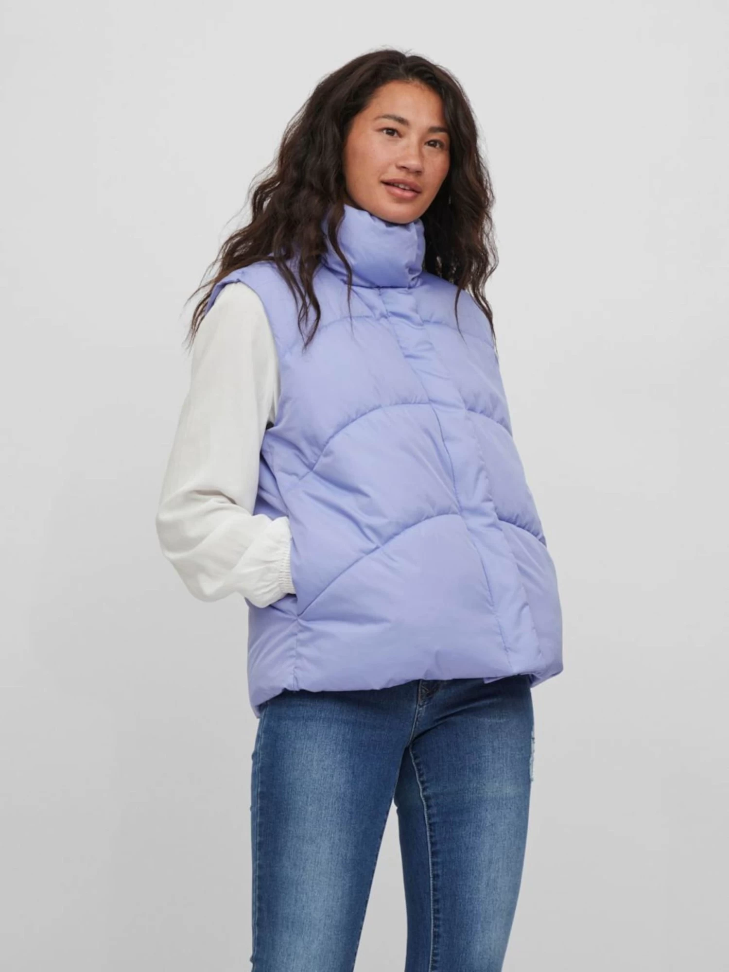 Vila Bodywarmers Bodywarmer Dames Blauw 5 Vila Bodywarmers Bodywarmer Dames Blauw - Afbeelding 3