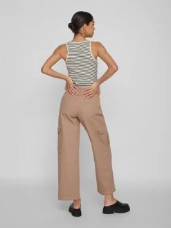 Vila Straight Regular Cargojeans Tilo Dames Lichtbruin -Vila 717e088bfc2ead73dbfd4daca4e56853