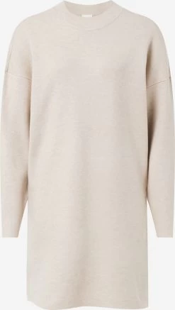 Vila Gebreide Jurken Gebreide Jurk Dames Lichtbeige
